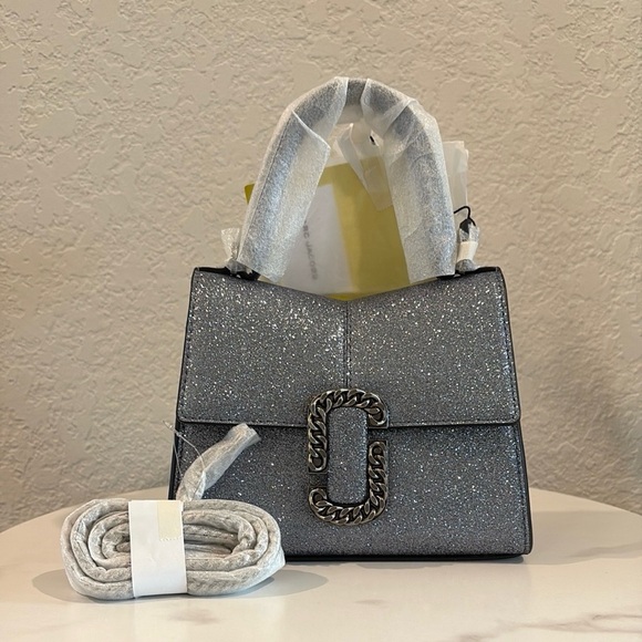 Marc Jacobs Silver Glitter Handbag NWT - Picture 1 of 6